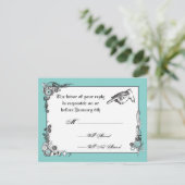 Victoriaans Steampunk Wedding RSVP-kaart RSVP Kaartje (Staand voorkant)