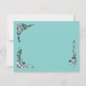 Victoriaans Steampunk Wedding RSVP-kaart RSVP Kaartje (Achterkant)