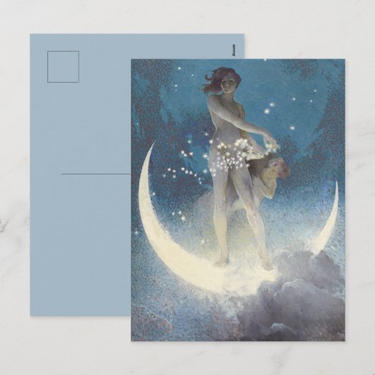  Victoriaans sterrenverstrooiende engelen Feestdagenkaart (Voorkant / Achterkant)