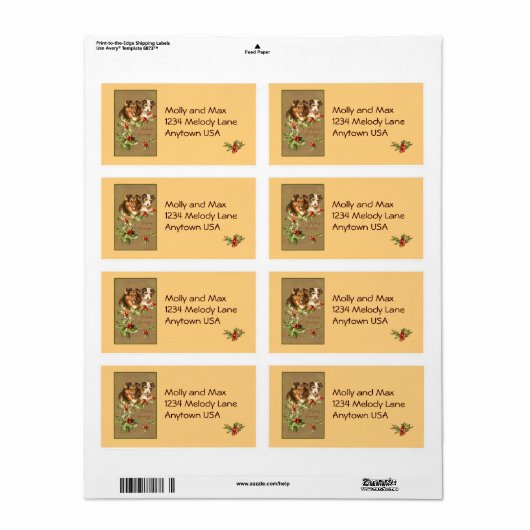  Victoriaans Stickers van het Kunstadreslabel (Full Sheet)