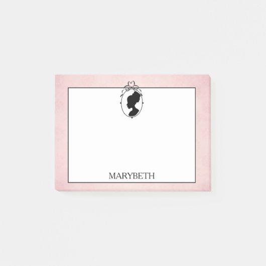 Victoriaans stijl 60s Cameo Post-It Notes (Voorkant)