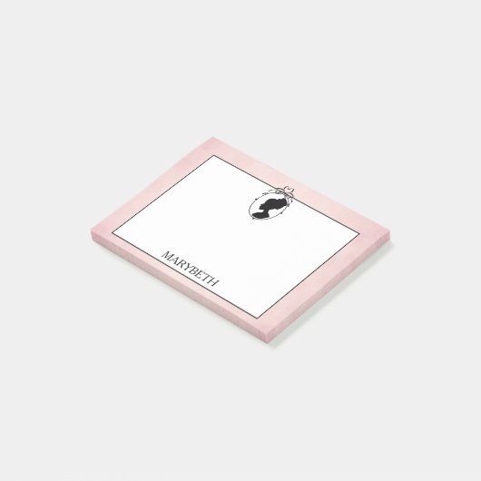 Victoriaans stijl 60s Cameo Post-It Notes (Schuin)