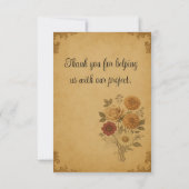 Victoriaans stijl bedankkaart (Achterkant)