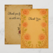 Victoriaans stijl bedankkaart (Voorkant / Achterkant)