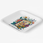 Victoriaans stijl Bookworm ontwerp Papieren Bordje (Gebogen)