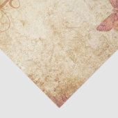 Victoriaans stijl Butterflies en Flowers Tissuepapier (Detail)