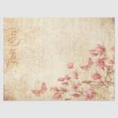 Victoriaans stijl Butterflies en Flowers Tissuepapier (Voorkant)