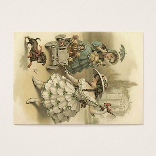 Victoriaans stijl cadeau Labels ~ Reisgasten Bezoe Visitekaartjes (Voorkant)