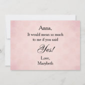 Victoriaans stijl Cameo zal je mijn Bridesmaid zij Kaart (Achterkant)