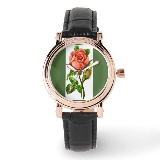 Victoriaans  stijl Engels Roos Horloge (Voorkant)