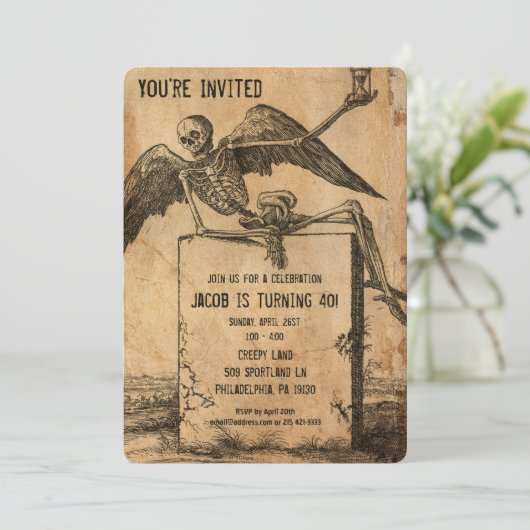  Victoriaans stijl griezelige  partij Kaart (Staand voorkant)