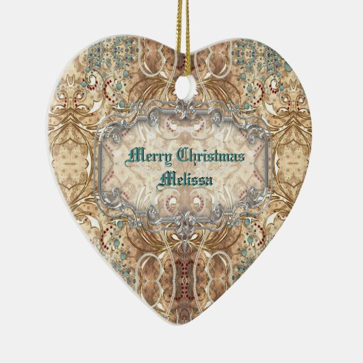  Victoriaans stijl hartversiering Keramisch Ornament (Rechts)