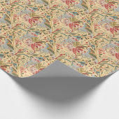 Victoriaans stijl ingewikkelde bloemen cadeaupapier (Hoek)