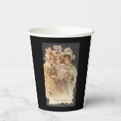 Victoriaans Stijl Kerstmis Papieren Bekers (Achterkant)