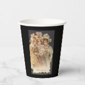 Victoriaans Stijl Kerstmis Papieren Bekers (Voorkant)