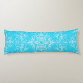 Victoriaans stijl met Bright Aqua Blue Double Dama Lichaamskussen (Achterkant)