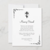 Victoriaans stijl minimalistisch orthodox monument bedankkaart (Voorkant)