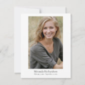 Victoriaans stijl minimalistisch orthodox monument bedankkaart (Achterkant)