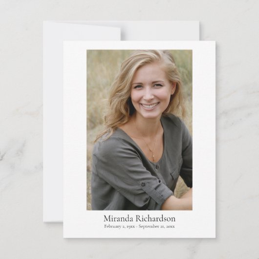 Victoriaans stijl minimalistisch orthodox monument bedankkaart (Achterkant)