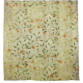 Victoriaans stijl Oranje botanische afdruk Douchegordijn (Voorkant)