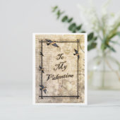 Victoriaans stijl Valentijn briefkaart (Staand voorkant)