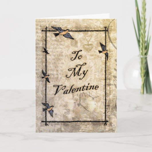  Victoriaans stijl Valentijn Feestdagen Kaart (Voorkant)