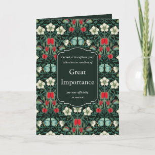 Victoriaans Stijl Venus Flytrap & Butterfly Custom Kaart