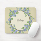 Victoriaans stijlblauw ventilator, breed muismat (Met muis)