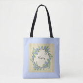 Victoriaans stijlblauw ventilator, breed tote bag (Voorkant)