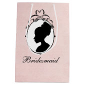 Victoriaans stijlcameo Vrijgezellenfeest Gift Bag Medium Cadeauzakje (Achterkant)