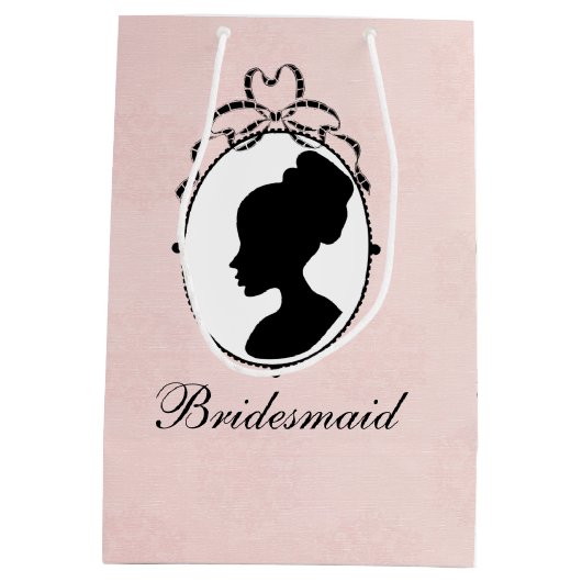 Victoriaans stijlcameo Vrijgezellenfeest Gift Bag Medium Cadeauzakje (Achterkant)