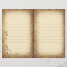 Victoriaans stijlpagina's met scapbook en dagboek