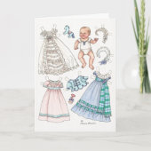 Victoriaans stijlvol Baby Doll Blank Note Card Kaart (Voorkant)