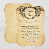 Victoriaans stijlvolle, hoge thee-uitnodigingen kaart (Voorkant / Achterkant)