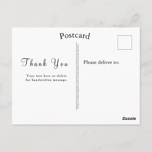 Victoriaans Stilleven Bloemen Roze Rozen Dank u Briefkaart (Achterkant)