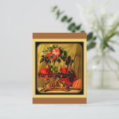 Victoriaans stilleven briefkaart (Staand voorkant)