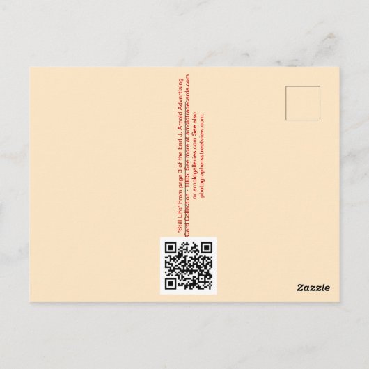 Victoriaans stilleven briefkaart (Achterkant)