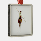 Victoriaans Stilt Walker Woman Metalen Ornament (Rechts)
