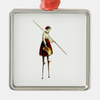 Victoriaans Stilt Walker Woman Metalen Ornament