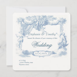 Victoriaans Stoffig Blauw Barok Crest Kaart