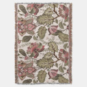  Victoriaans stoffig roze floranje patroon Deken (Voorkant Verticaal)