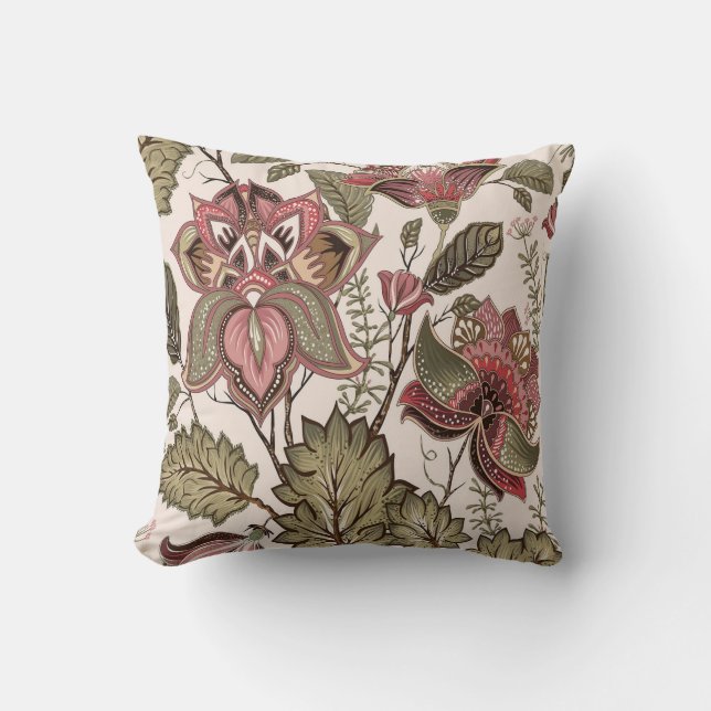  Victoriaans stoffig roze floranje patroon Kussen (Voorkant)