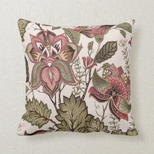  Victoriaans stoffig roze floranje patroon Kussen