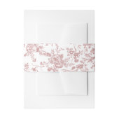 Victoriaans Stoffig Roze Frans Tuin Bloemen Bruilo Uitnodigingen Wikkel (Voorkant Voorbeeld)