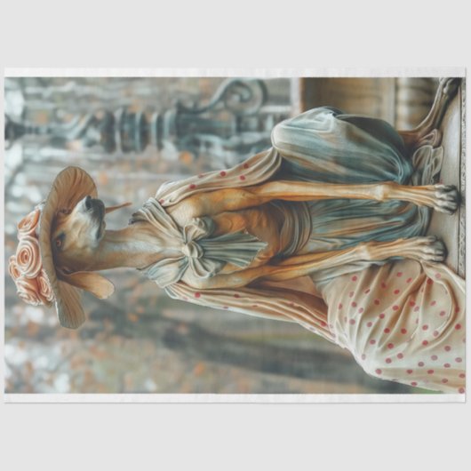 Victoriaans Stone als Great Dane Decoupage Tissuepapier (Voorkant)