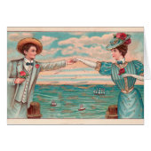 Victoriaans strand liefde dressy oceaan bruiloft p (Voorkant Horizontaal)