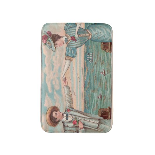 Victoriaans strand liefde dressy oceaan bruiloft p badmat (Voorkant Verticaal)