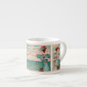 Victoriaans strand liefde dressy oceaan bruiloft p espresso kop (Voorkant rechts)