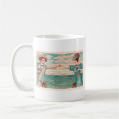 Victoriaans strand liefde dressy oceaan bruiloft p koffiemok (Links)