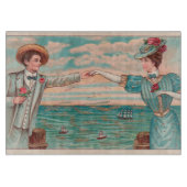 Victoriaans strand liefde dressy oceaan bruiloft p snijplank (Voorkant)